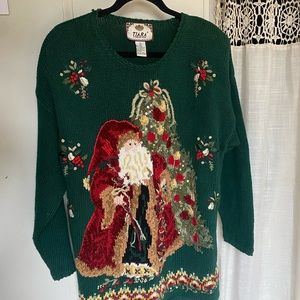 Tiara brand ugly Christmas sweater!